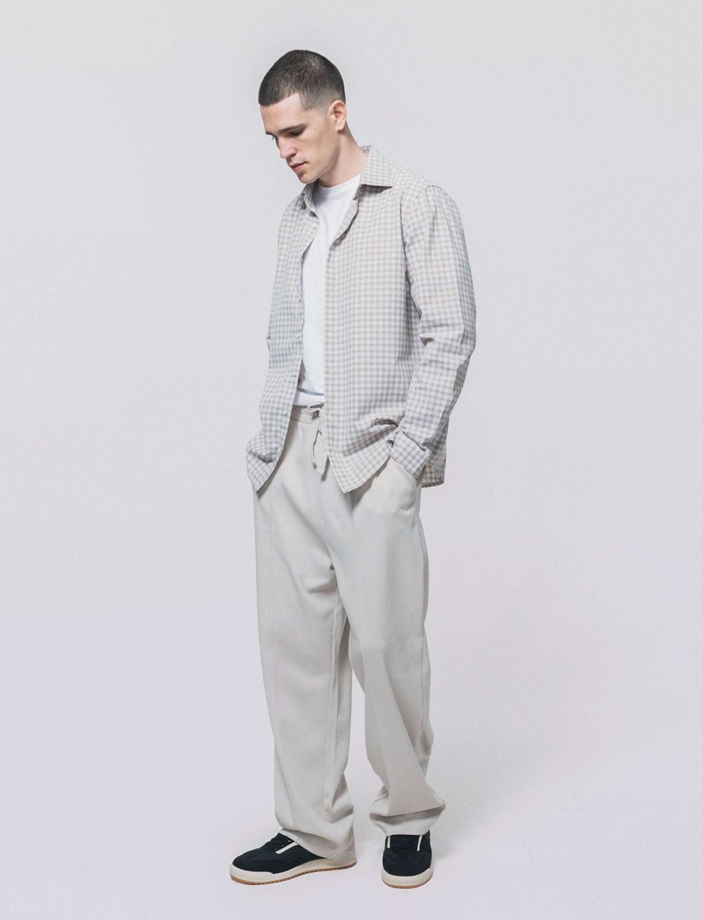 Baggy Sweatpants with Jogger Waistband - Grey