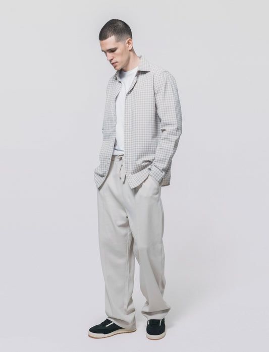 Pantaloni Baggy in Felpa con Vita Jogger - Grigio ghiaccio