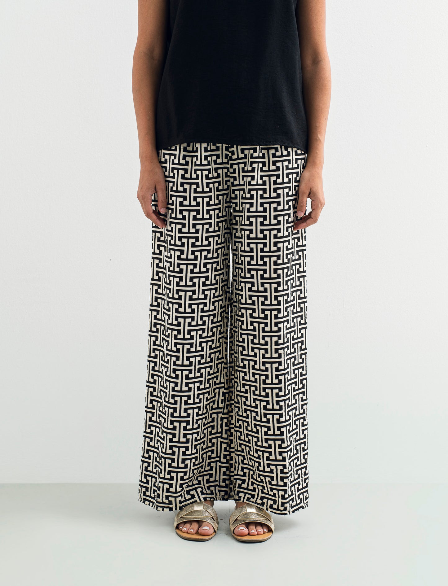 Pantalone palazzo stampato - Geometrie