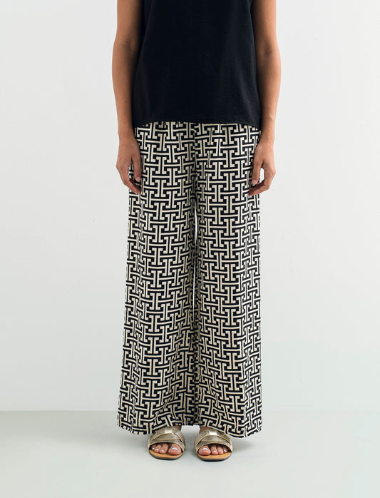 Pantalone palazzo stampato - Geometrie