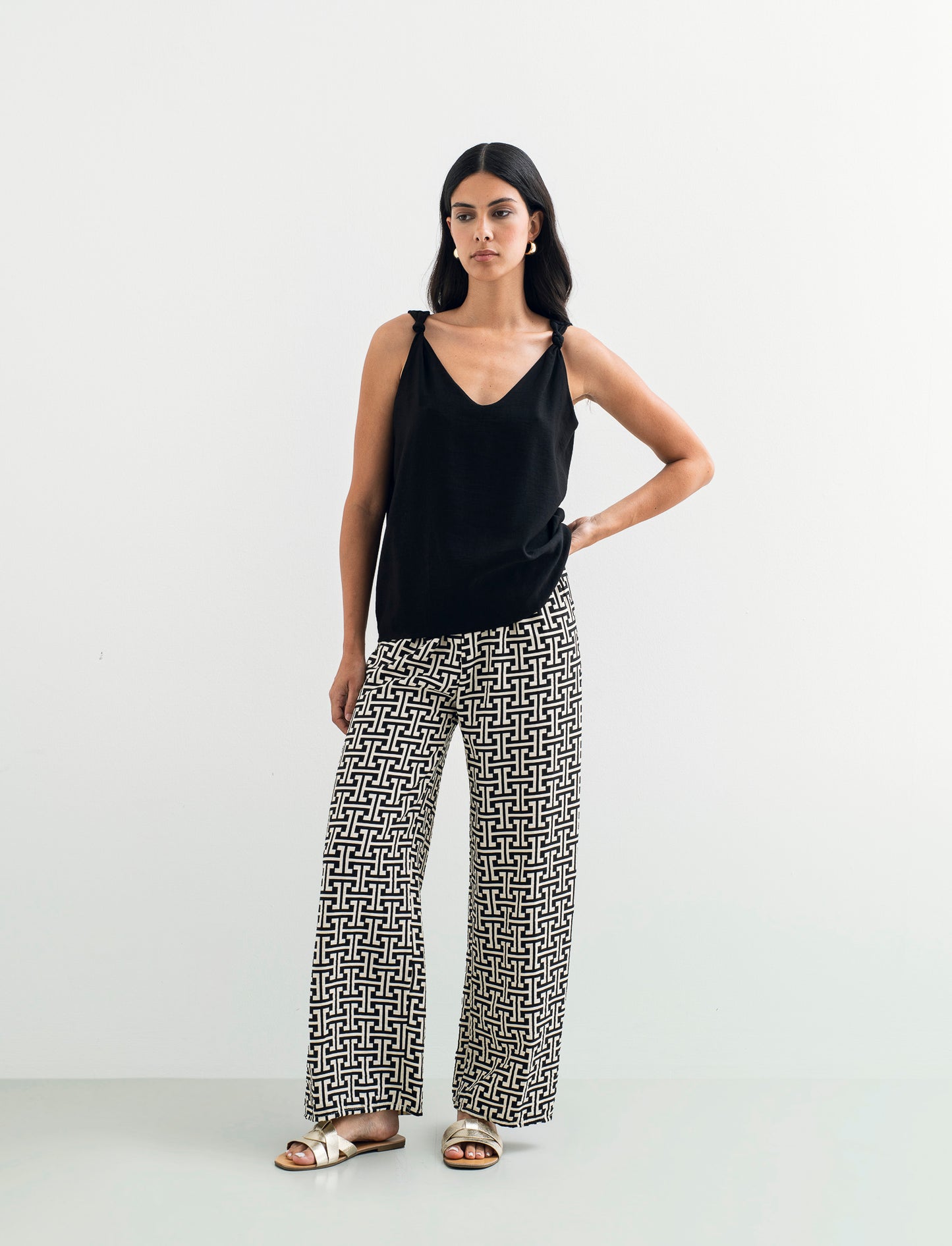 Pantalone palazzo stampato - Geometrie