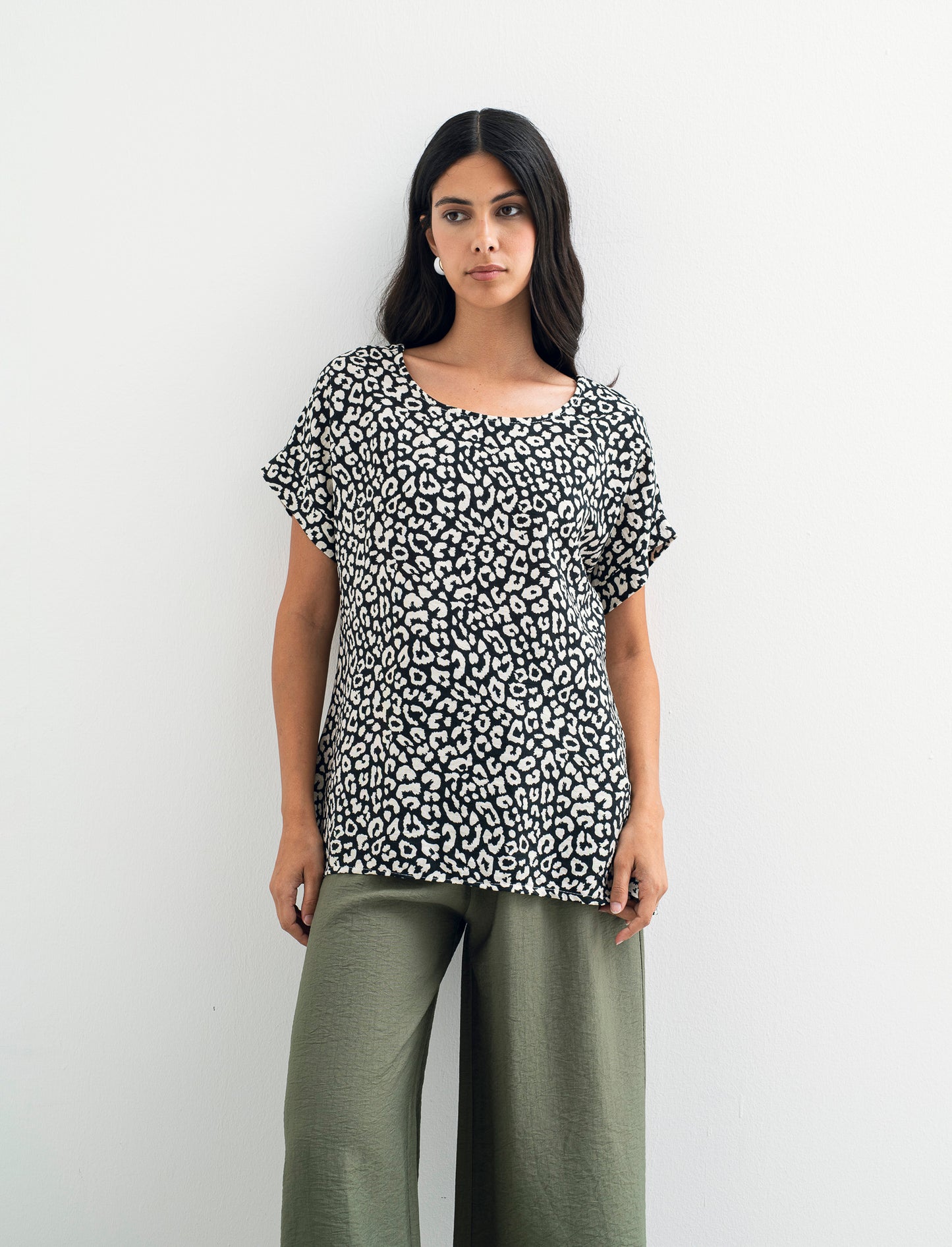 Tshirt stampata con vestibilità over - Maculato