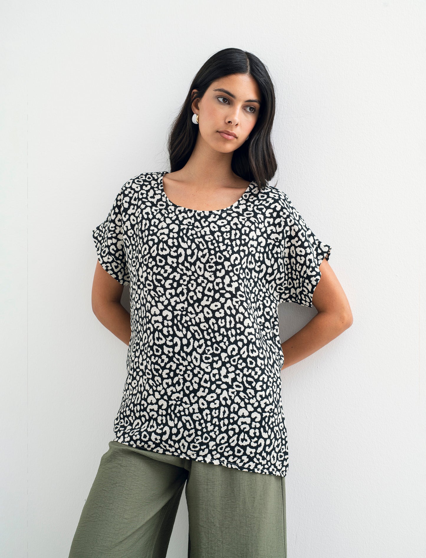 Tshirt stampata con vestibilità over - Maculato
