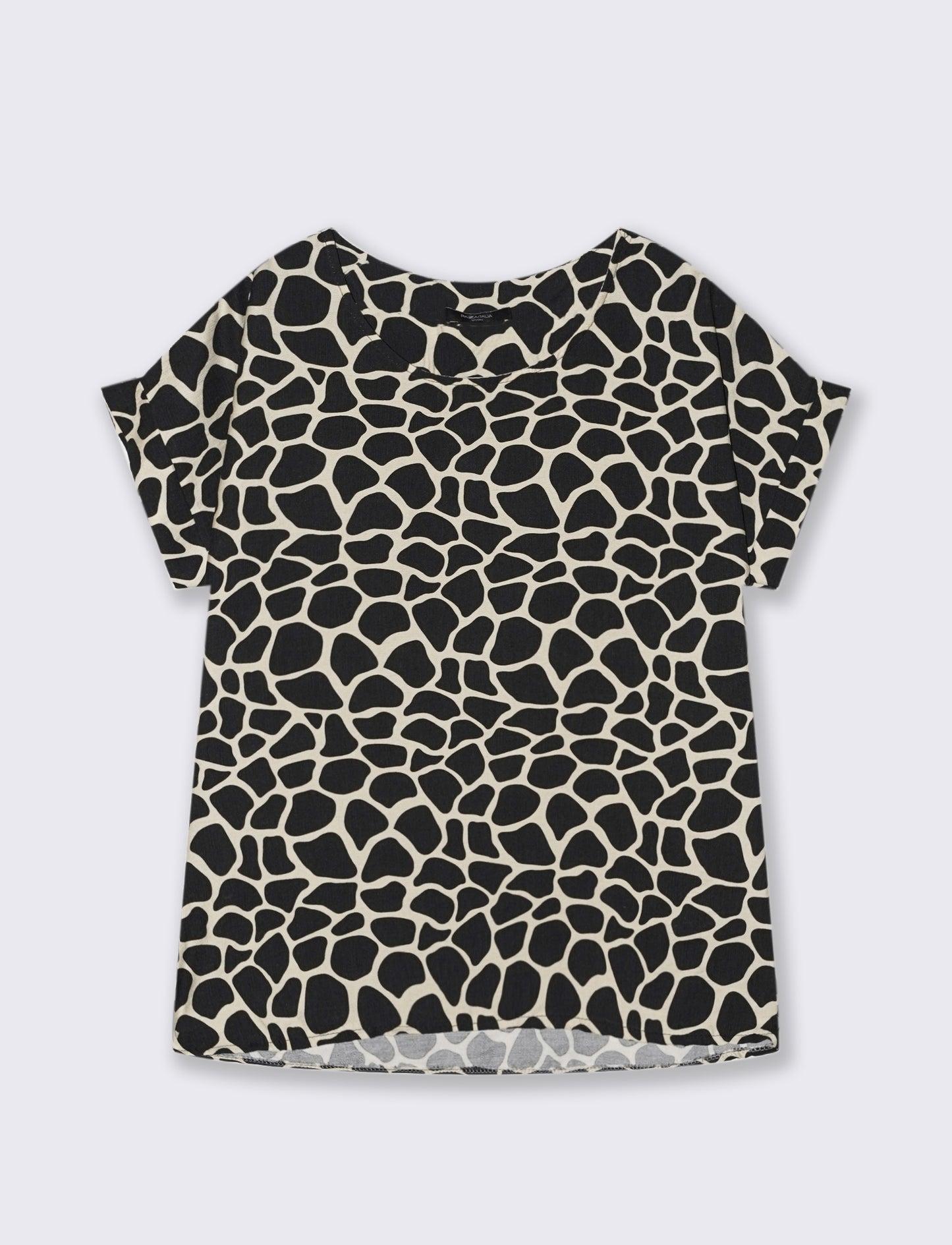 Tshirt stampata con vestibilità over - Nero