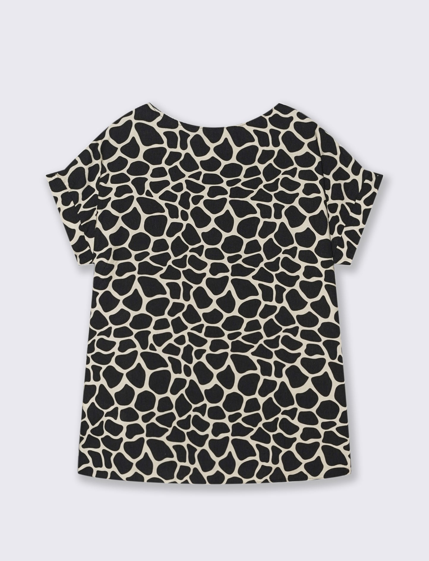 Tshirt stampata con vestibilità over - Nero