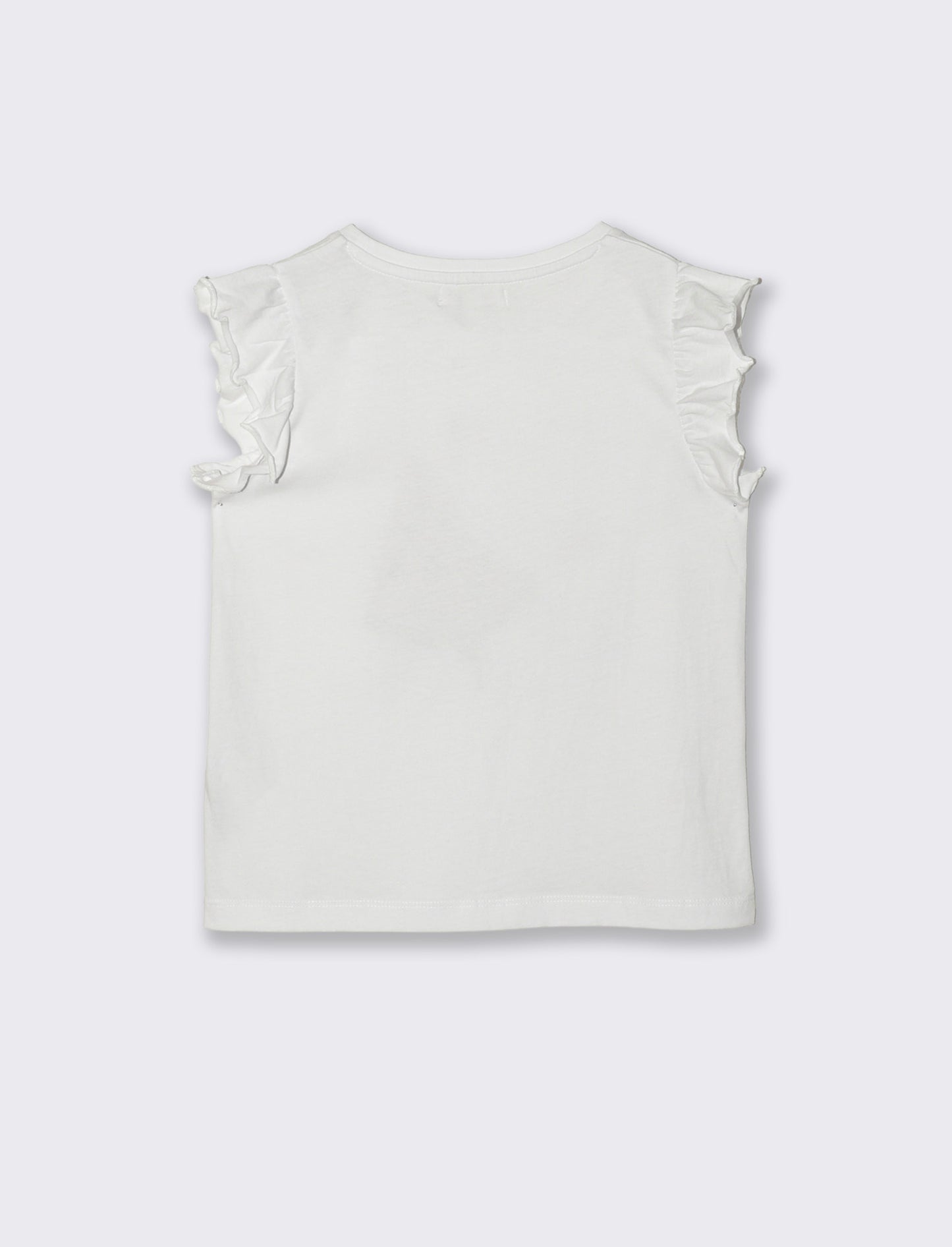 Summer T-shirt for girls with colorful print - White
