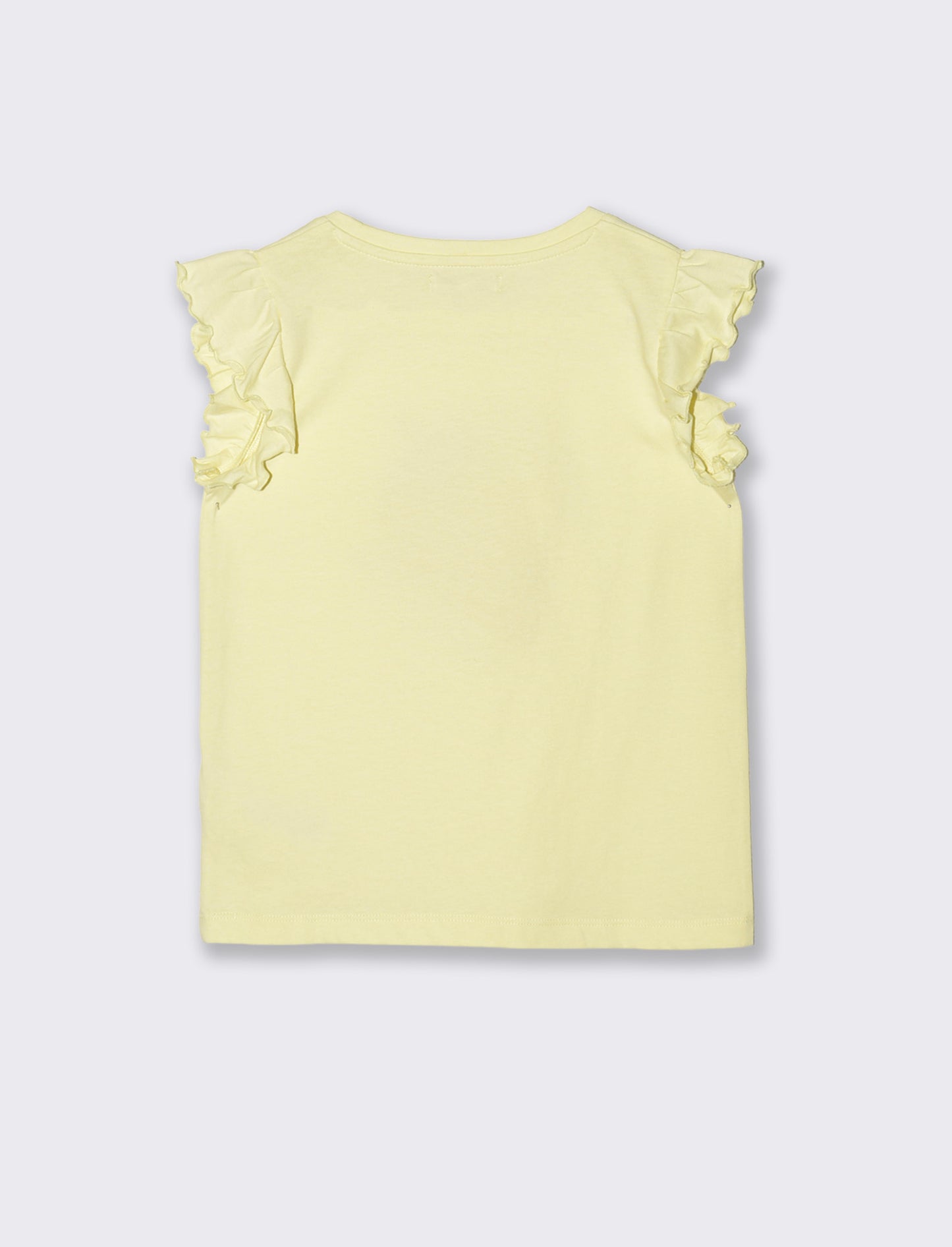 Summer T-shirt for girls with colorful print - Yellow