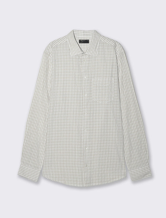 Canotta Slim Fit in Cotone Elasticizzato - Beige