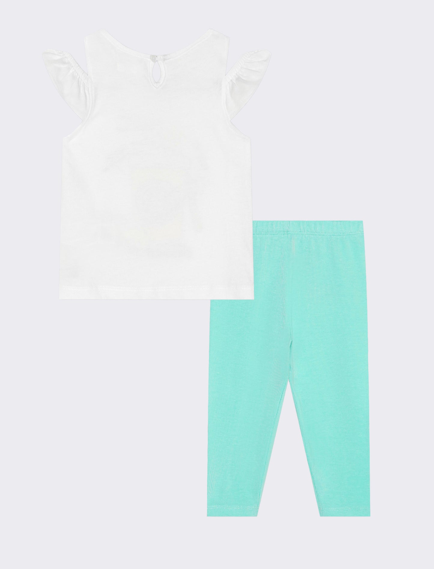 Set due pezzi con stampa per look quotidiani - Bianco