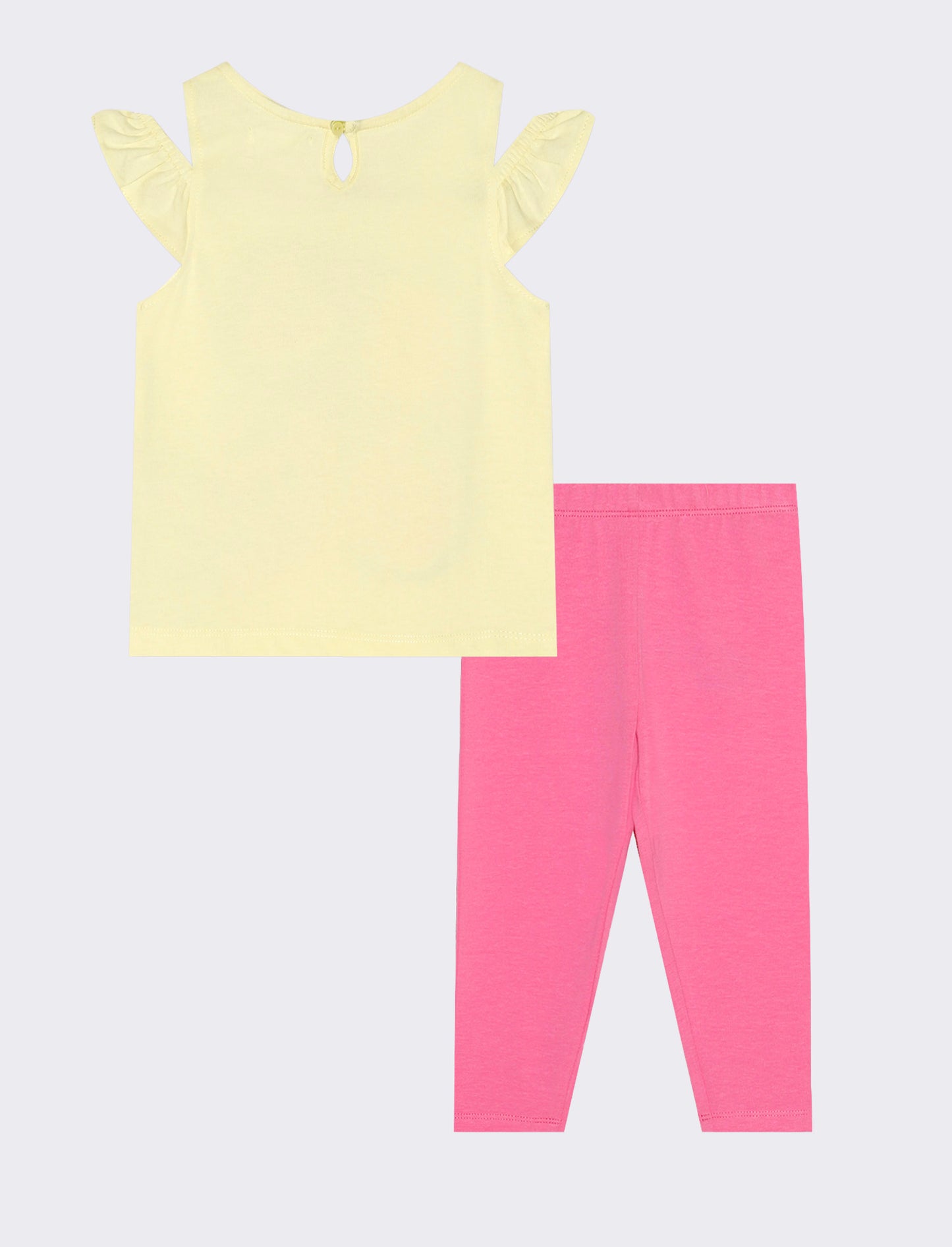 Set due pezzi con stampa per look quotidiani - Giallo