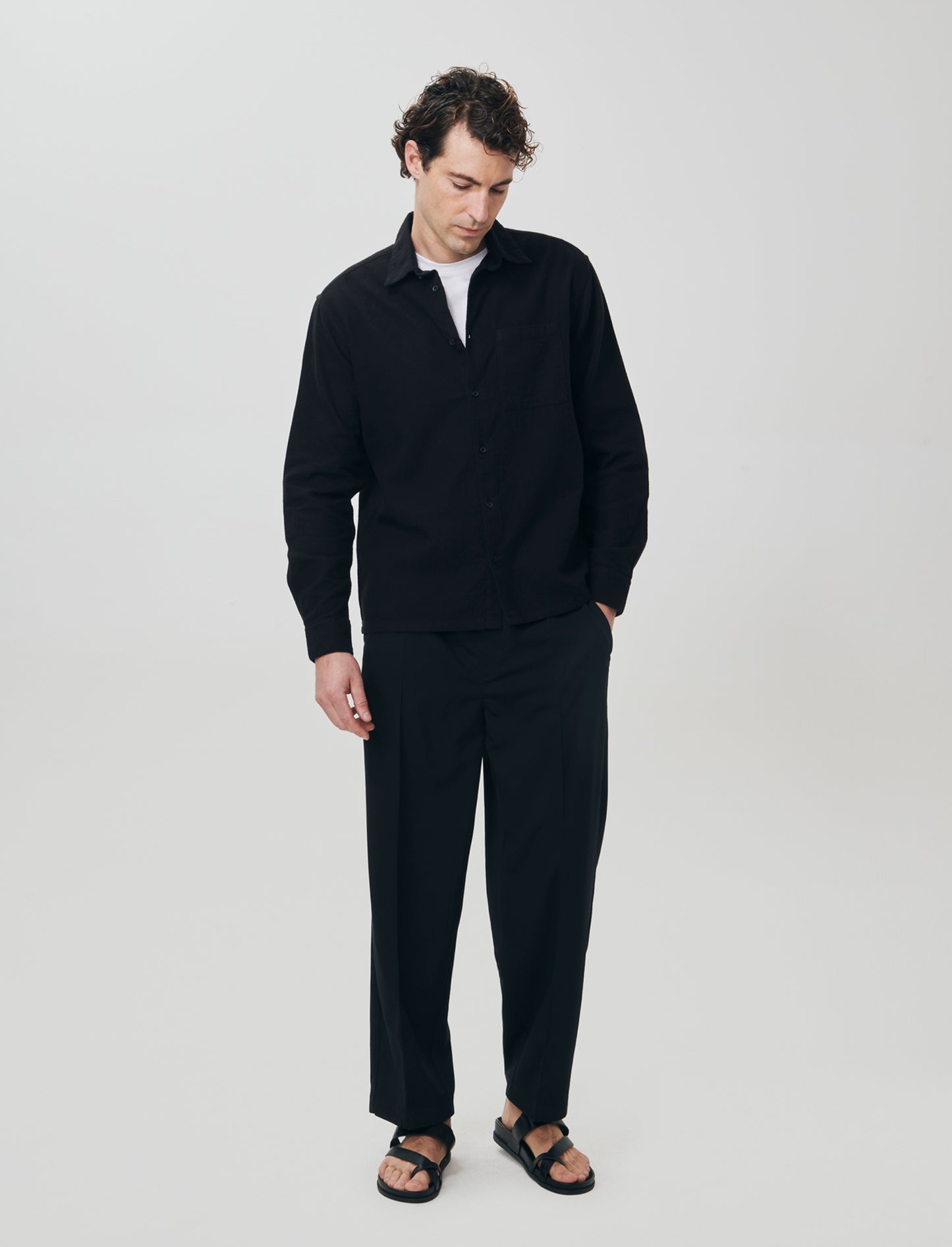 Pantalone Chino Jogger Baggy Fit - Nero
