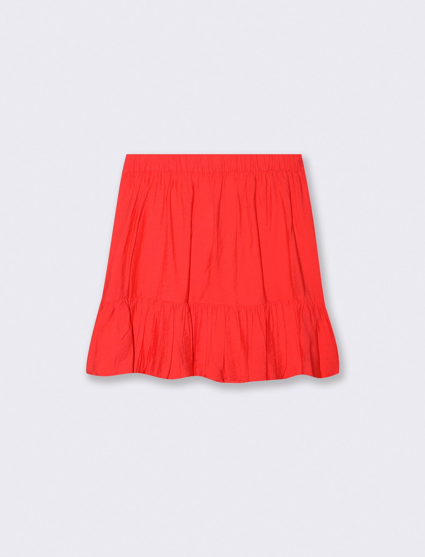 Short skirt with ruffles and bow in front - Orange