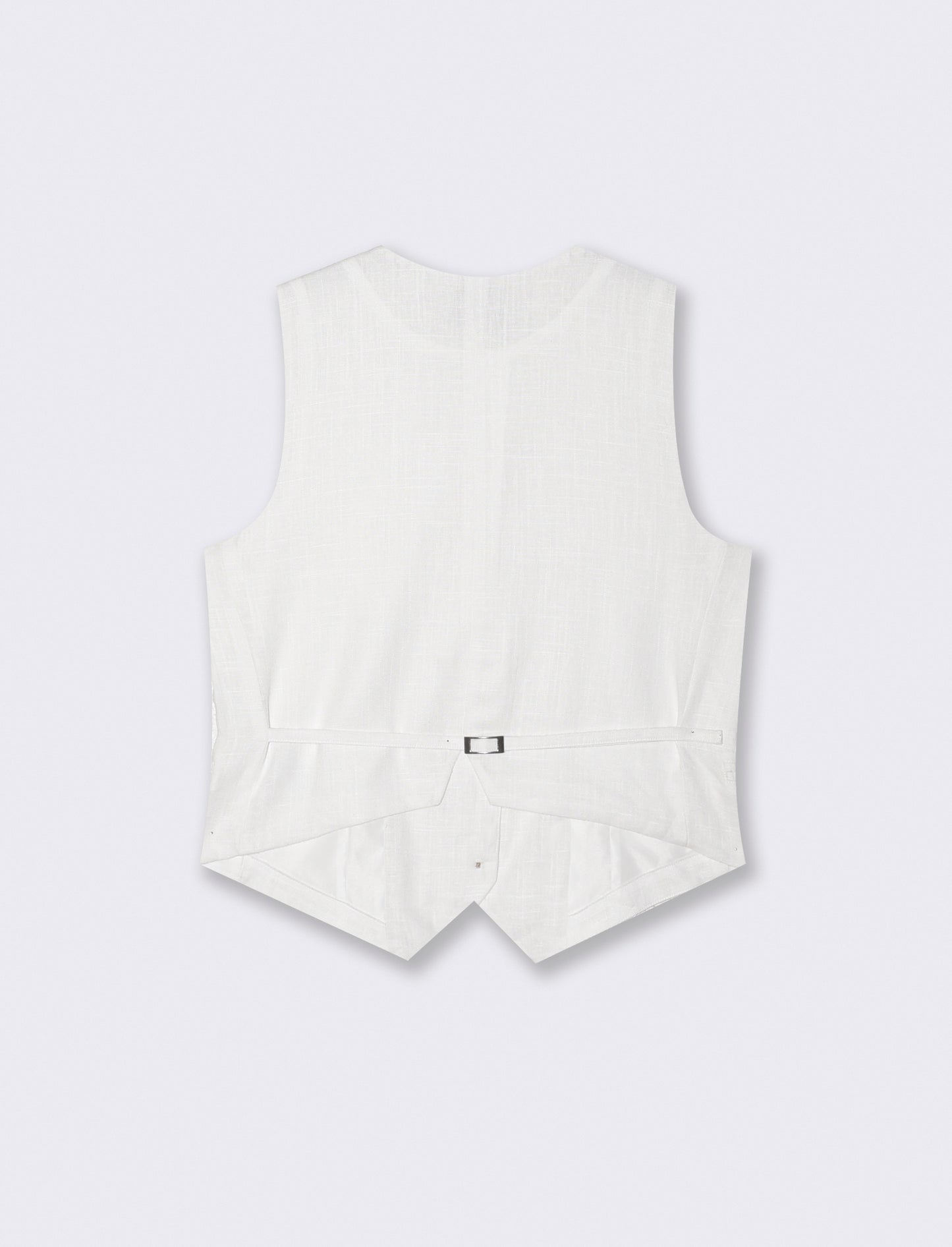 Gilet con tasche a taglio davanti - Bianco