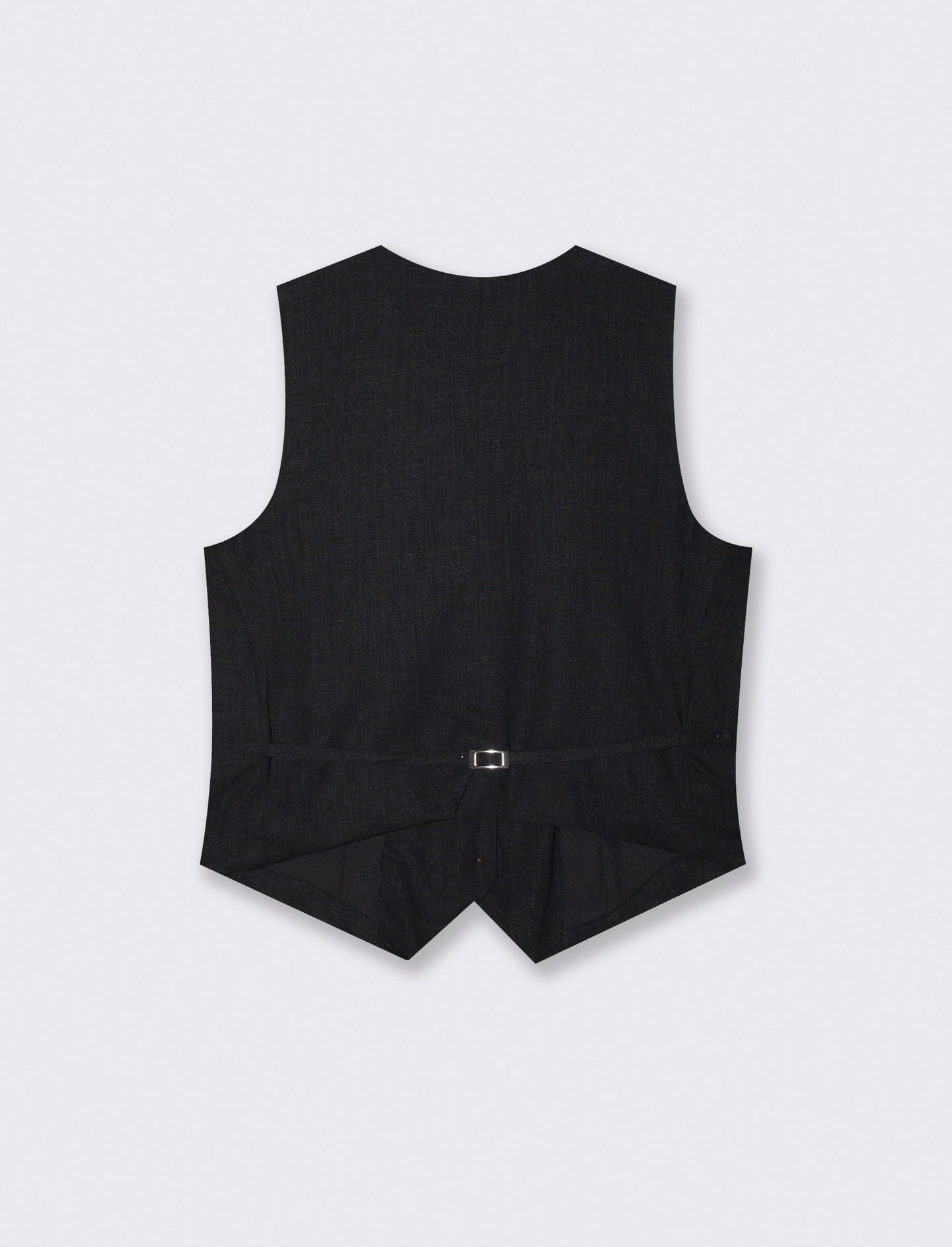 Gilet con tasche a taglio davanti - Nero