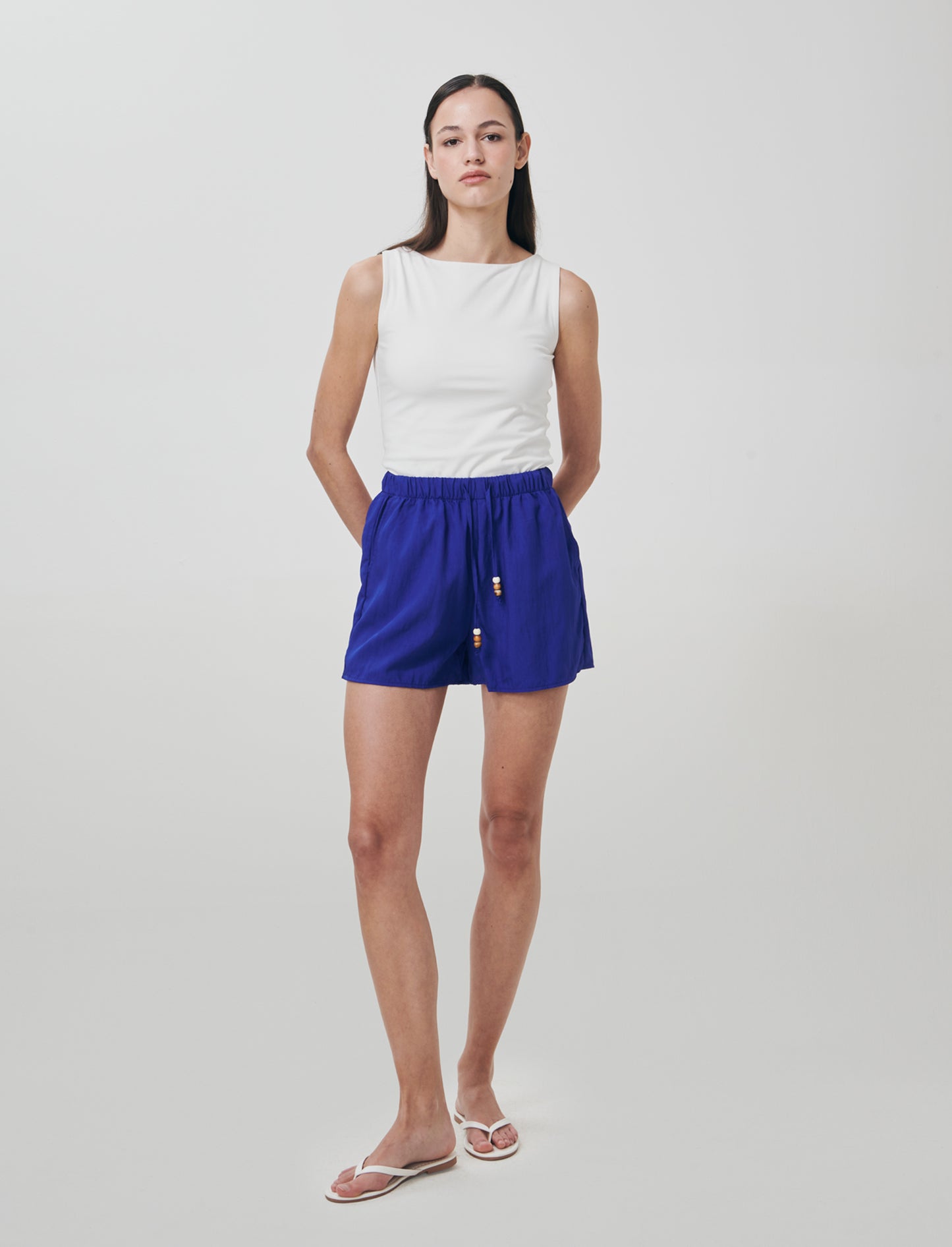 Short elasticizzati con laccetto davanti - Royal