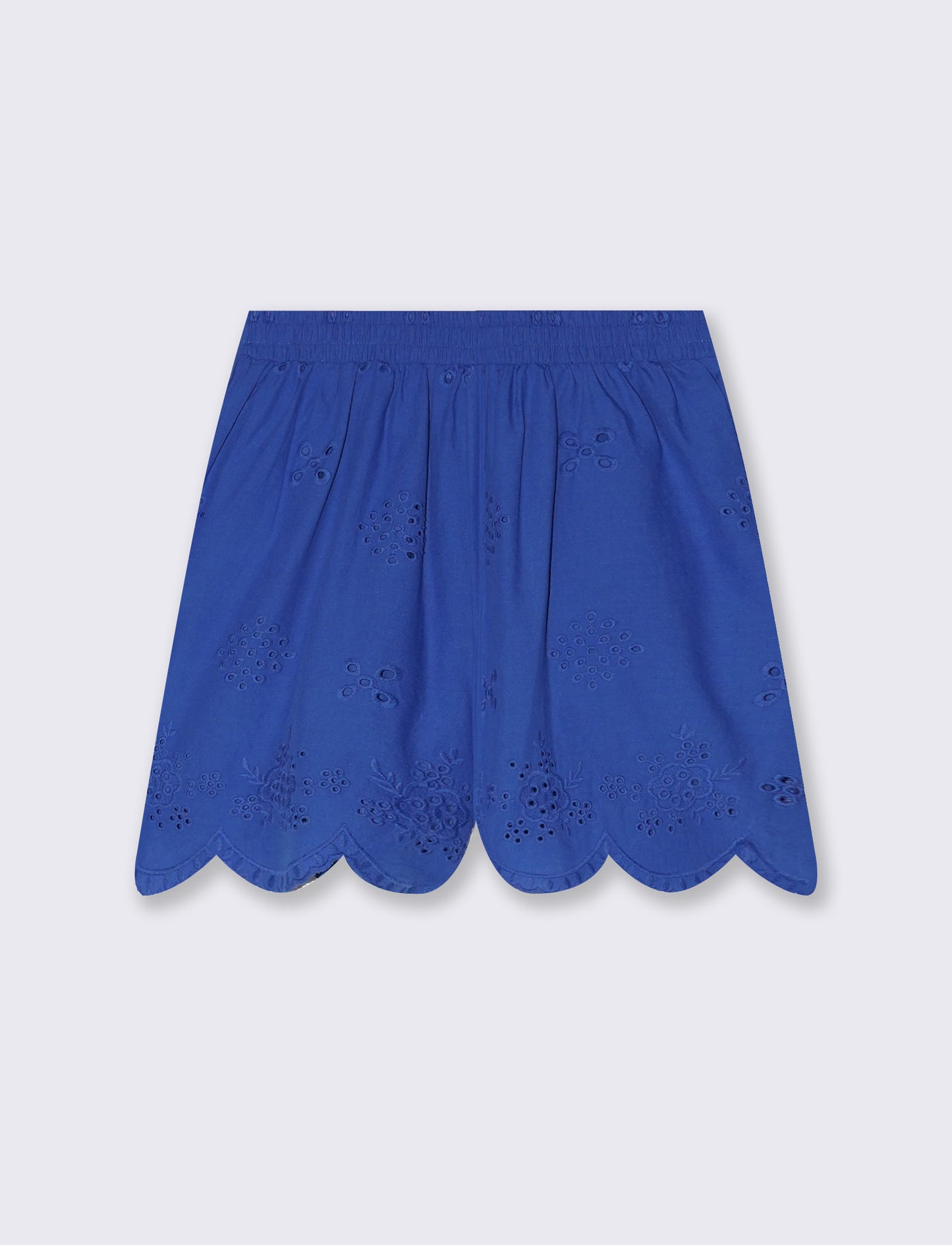 Cotton shorts with sangallo embroidery - 