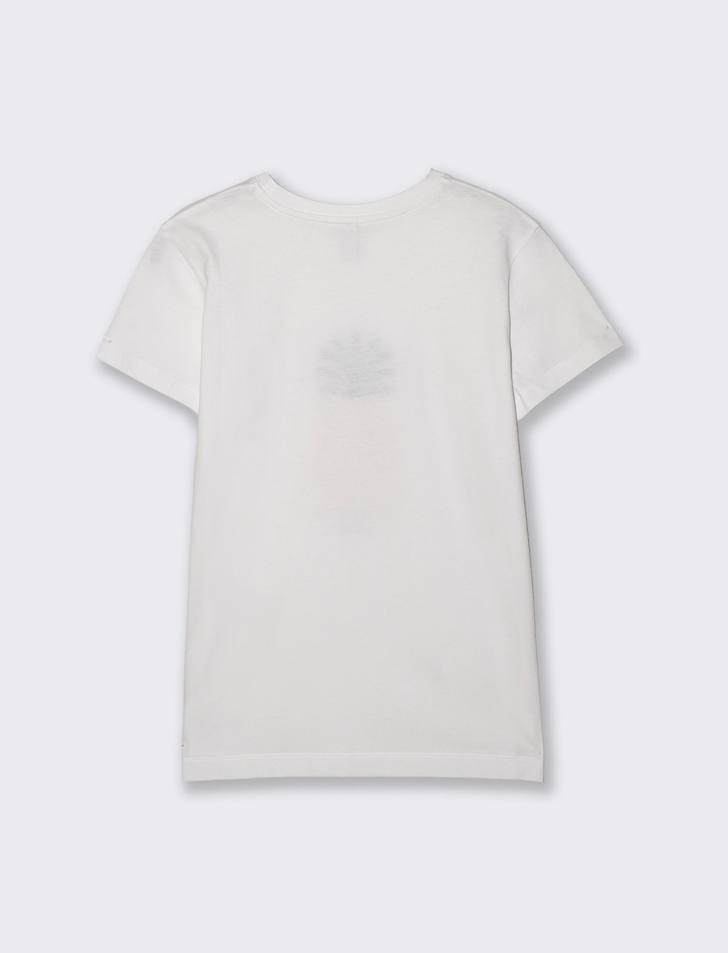 T-Shirt Mezza Manica con Ricamo - Bianco