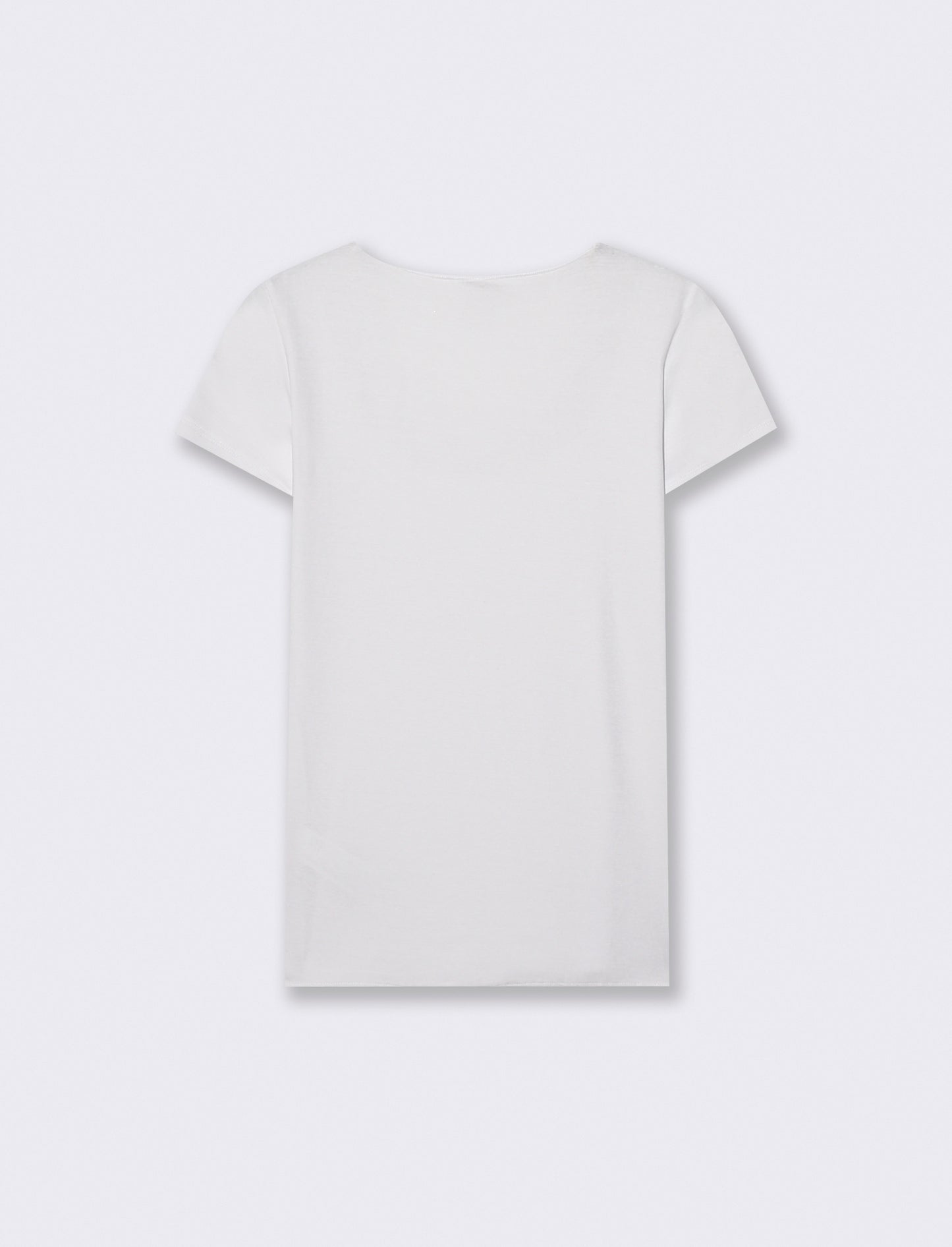 T-shirt manica corta con scollo incrociato - Bianco