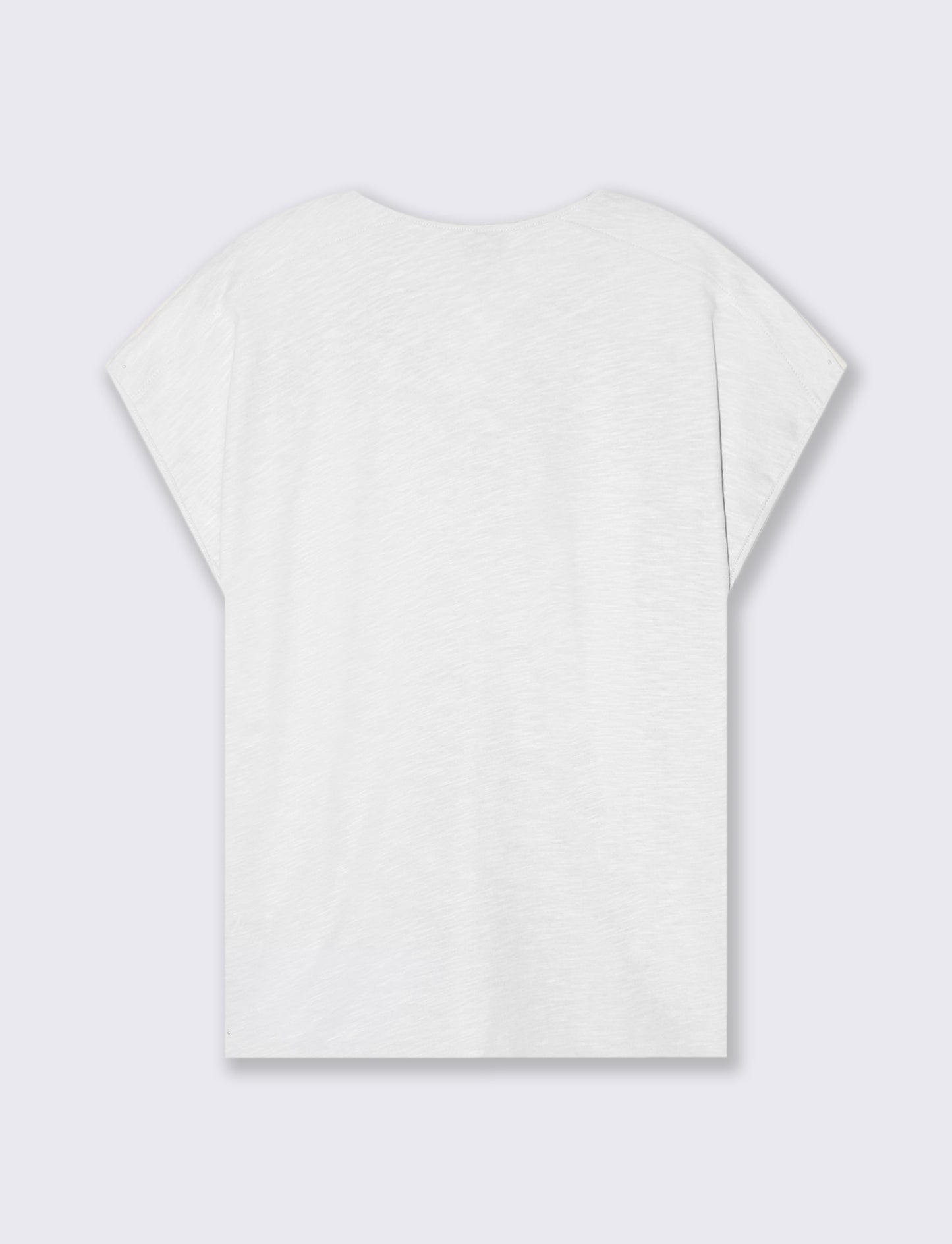 T-Shirt Mezza Manica Scollo Serafino - Bianco