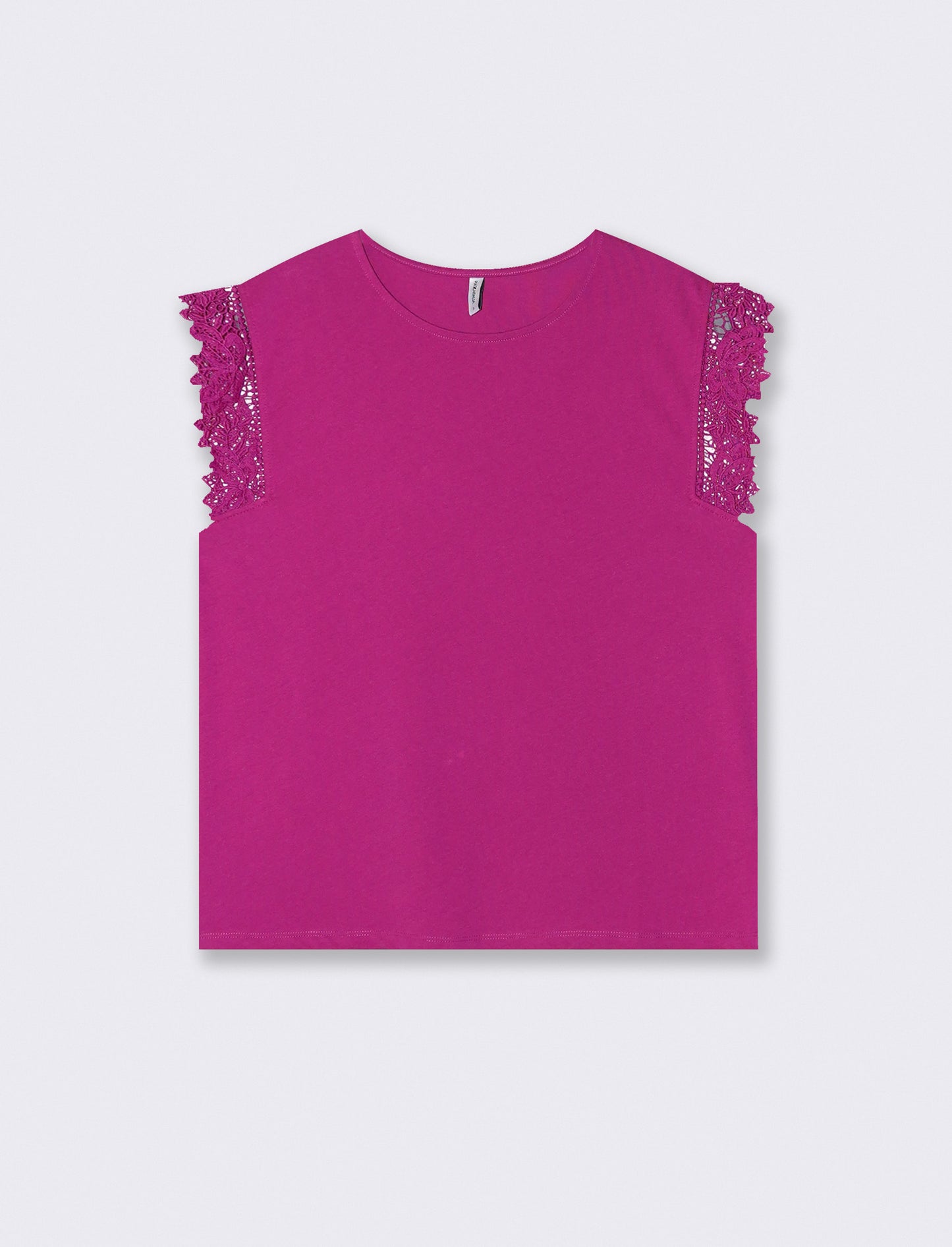 T-shirt in pizzo per donne eleganti - Fuxia