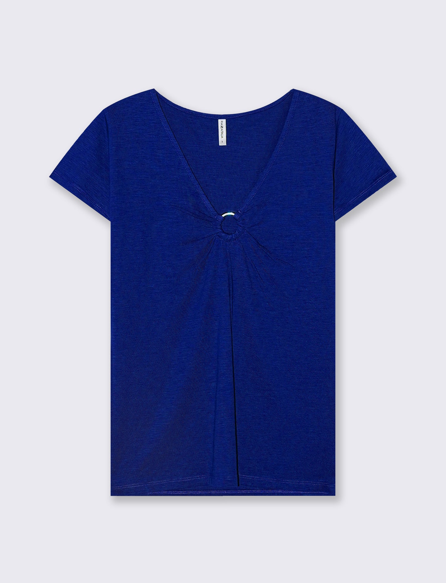 T-shirt manica corta con scollo anello - Royal