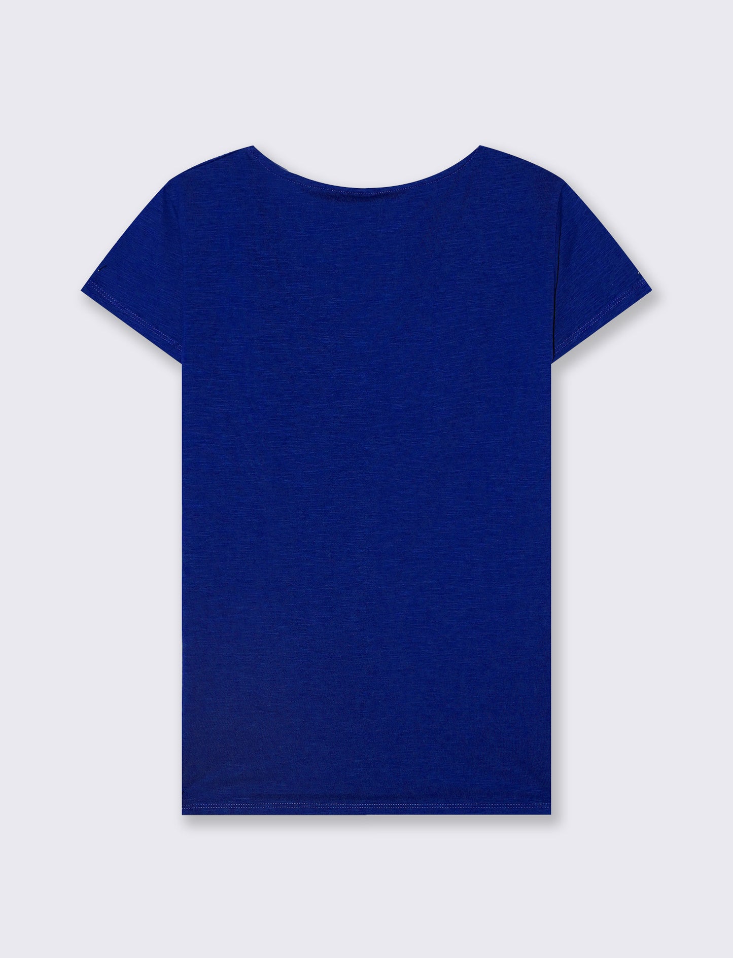 T-shirt manica corta con scollo anello - Royal