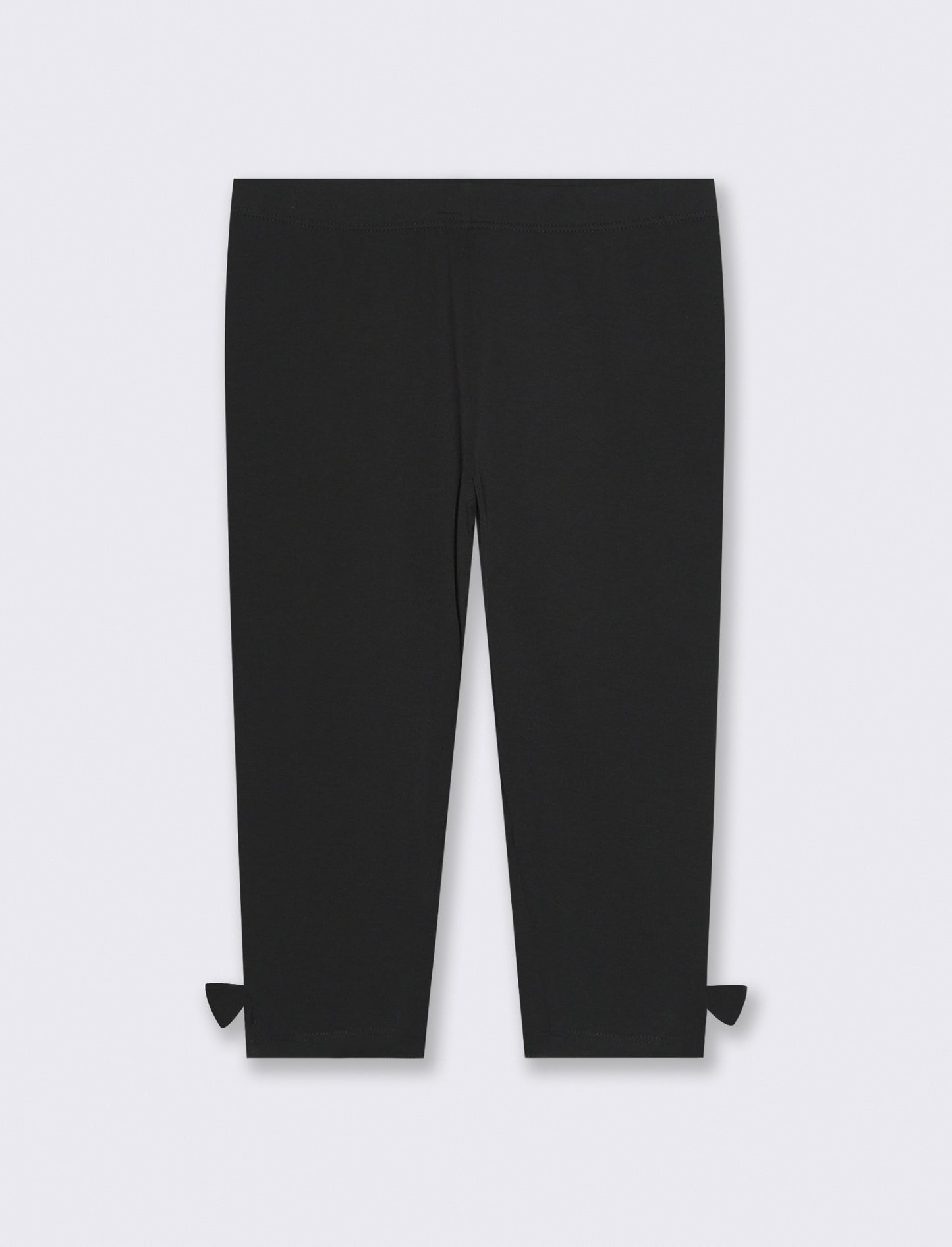 Leggings in cotone elastico per bambina - Nero