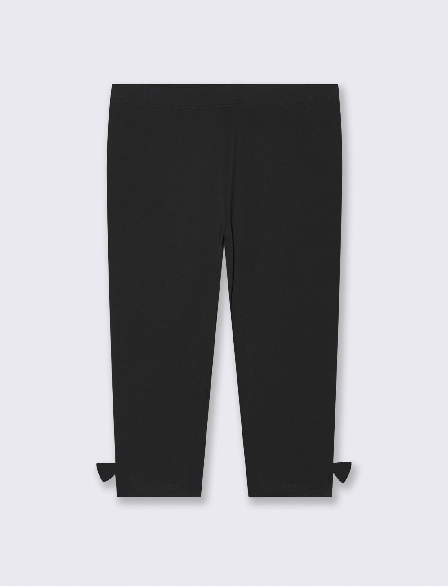 Leggings in cotone elastico per bambina - Nero