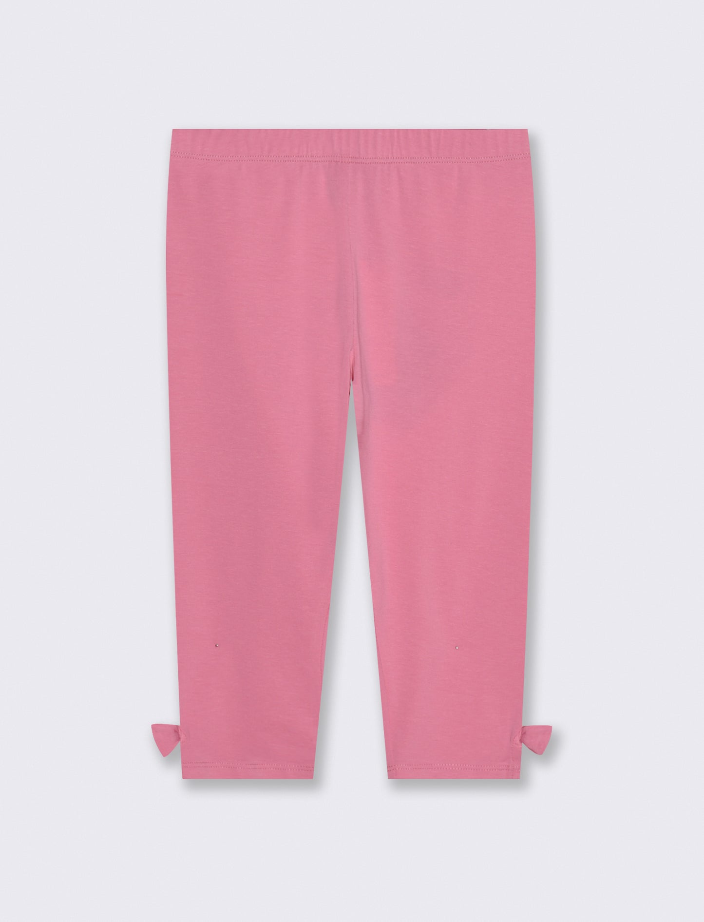 Elastic Cotton Leggings for Girls - Pink