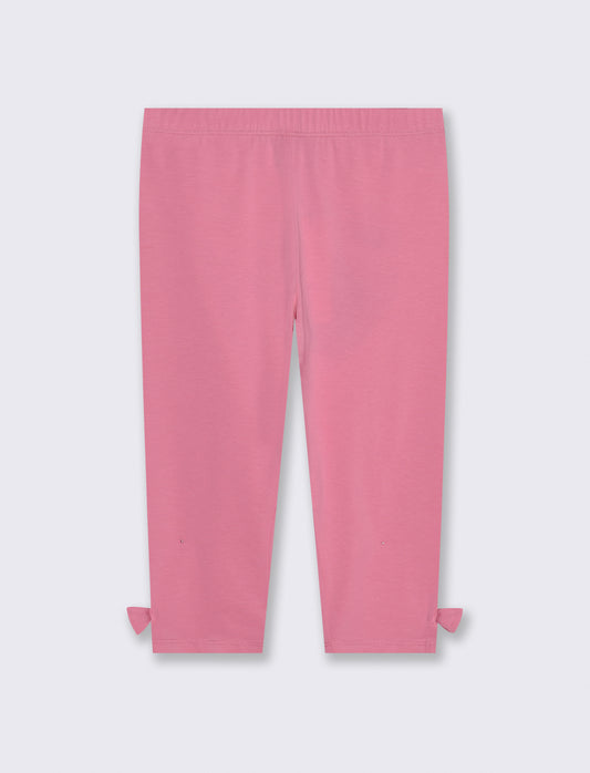 Leggings in cotone elastico per bambina - Rosa big bubble