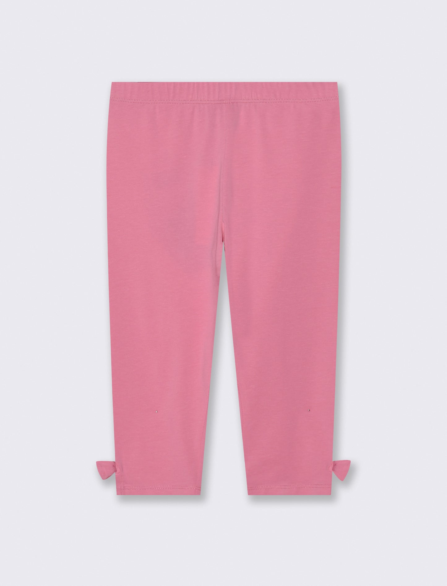 Elastic Cotton Leggings for Girls - Pink