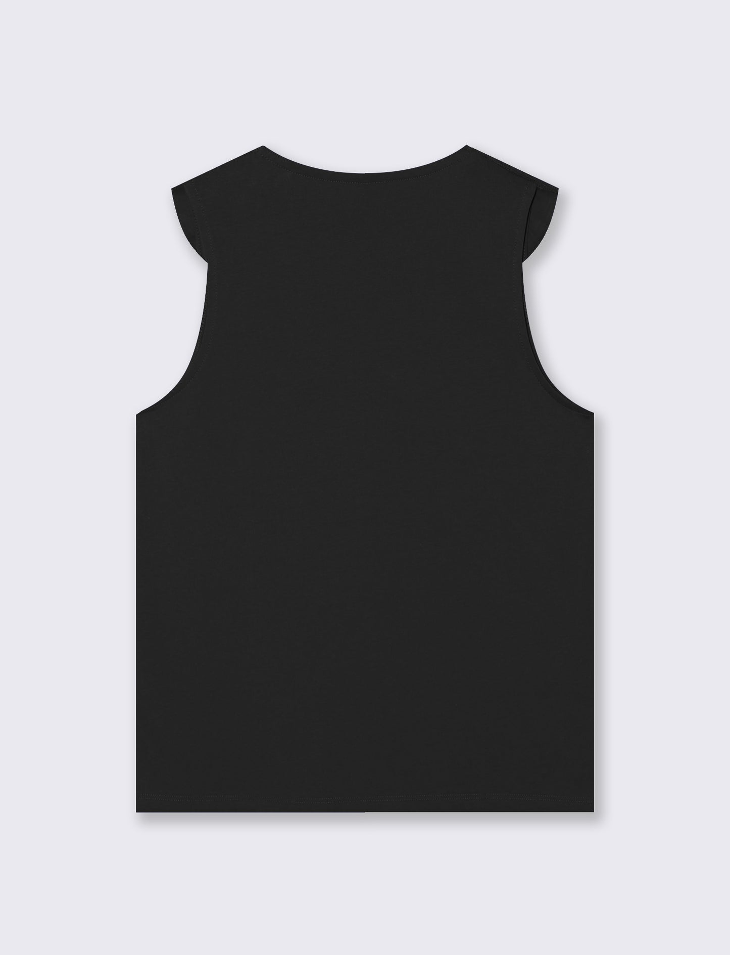 T-shirt in cotone con rouche V - Nero
