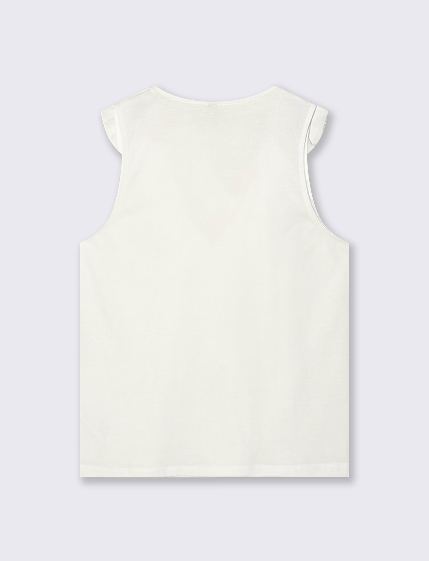 T-shirt in cotone con rouche V - Bianco