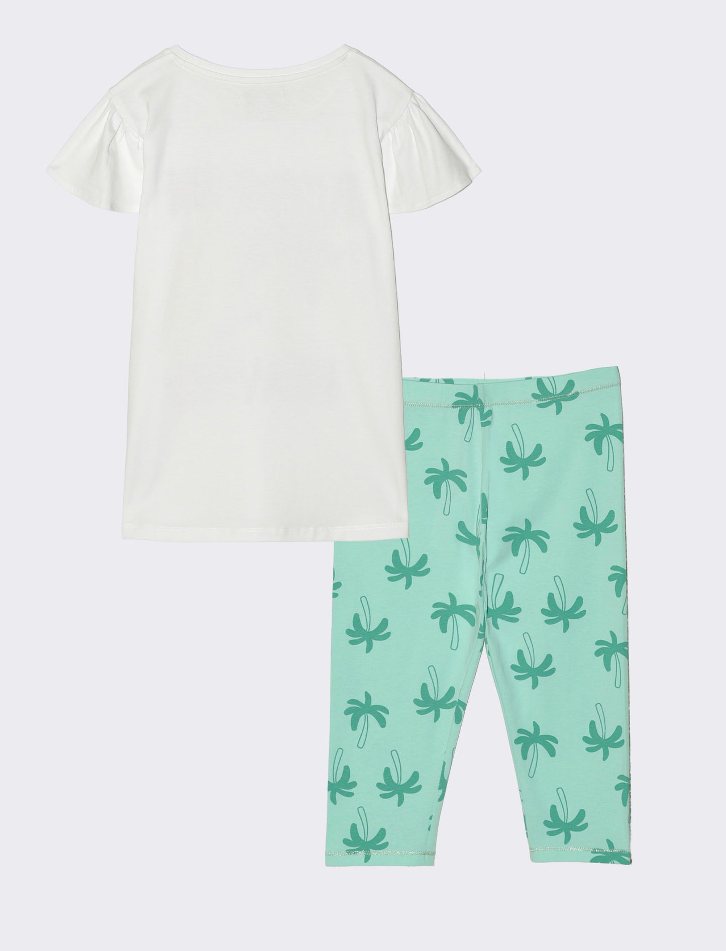 Set due pezzi mezza manica bambina - Verde acqua