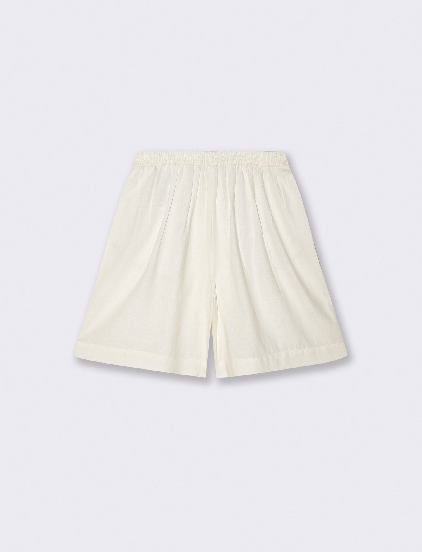 Bermuda con Elastico e Tasche Fianchi - Grigio ghiaccio