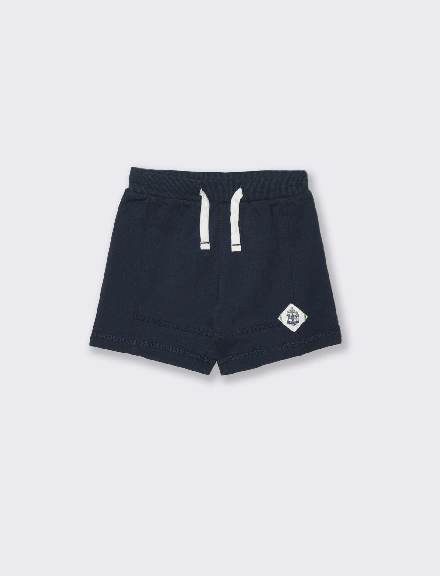 Basic solid color bermuda shorts - Blue