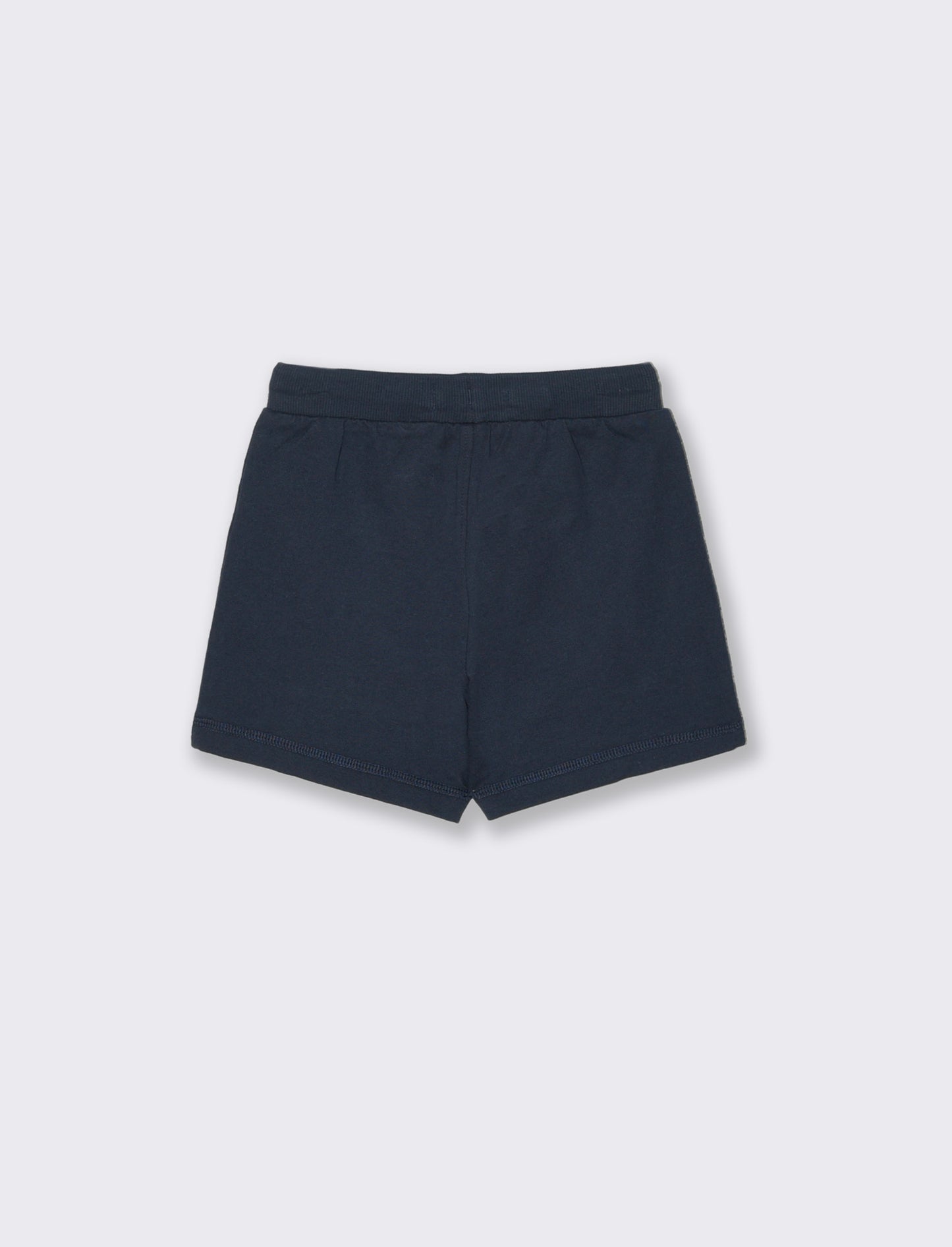 Basic solid color bermuda shorts - Blue