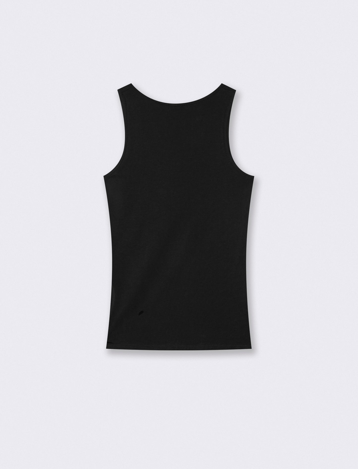 Canotta slim fit in cotone elasticizzato - Nero