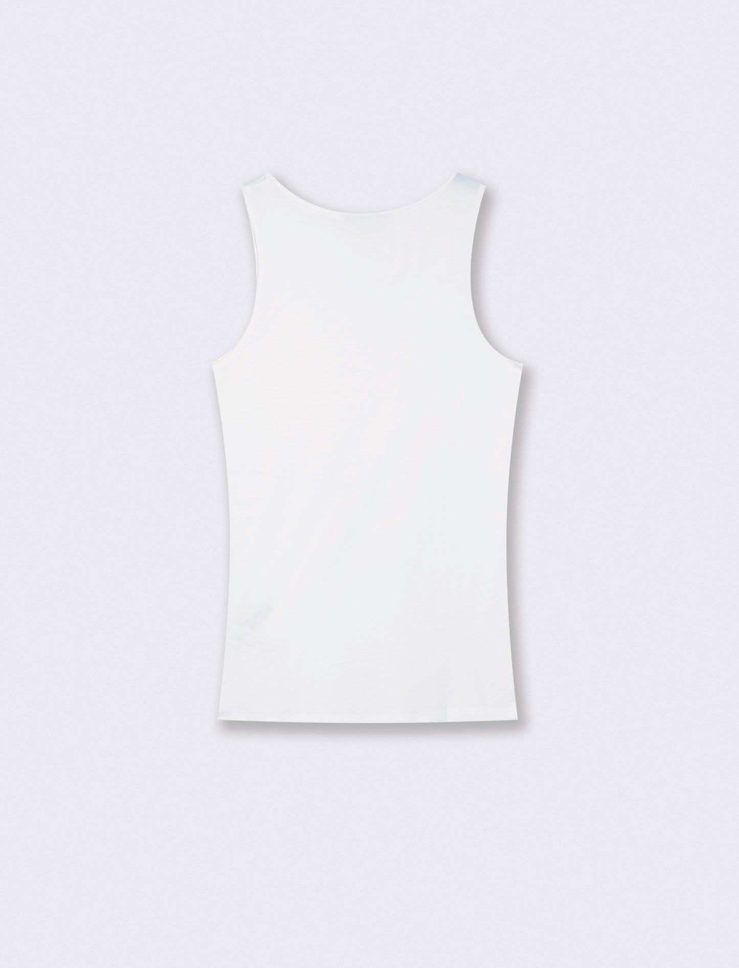 Canotta slim fit in cotone elasticizzato - Bianco