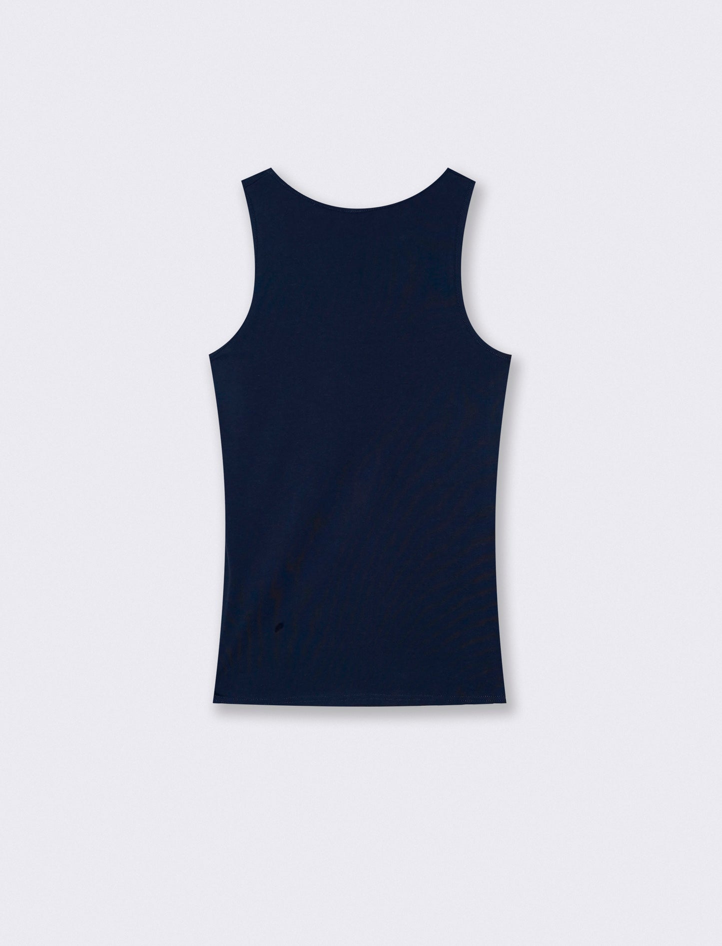 Canotta slim fit in cotone elasticizzato - Blu notte