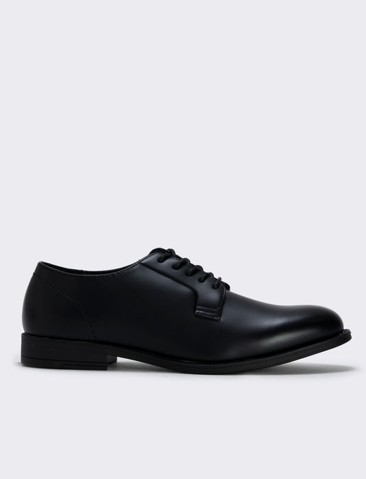 Scarpa stringata uomo in poliuretano nero - Nero