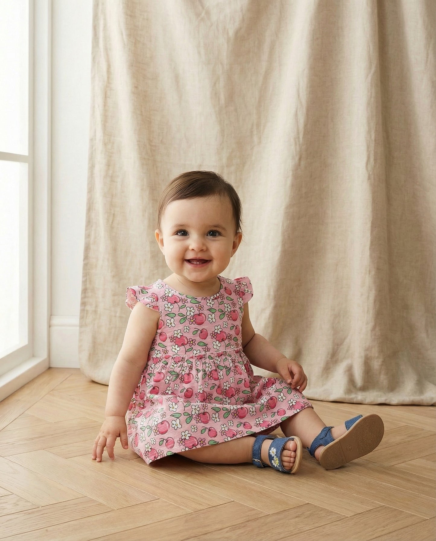 Abito casual a fantasia con rouches - Rosa