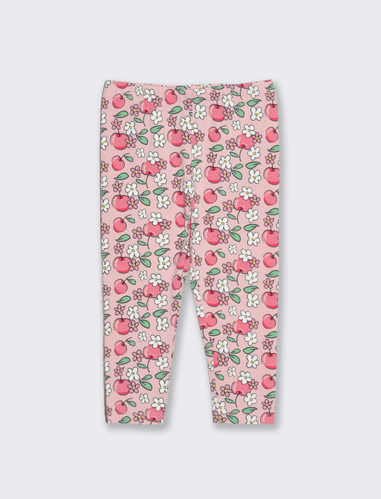 Leggings a fantasia in jersey elastico - Rosa
