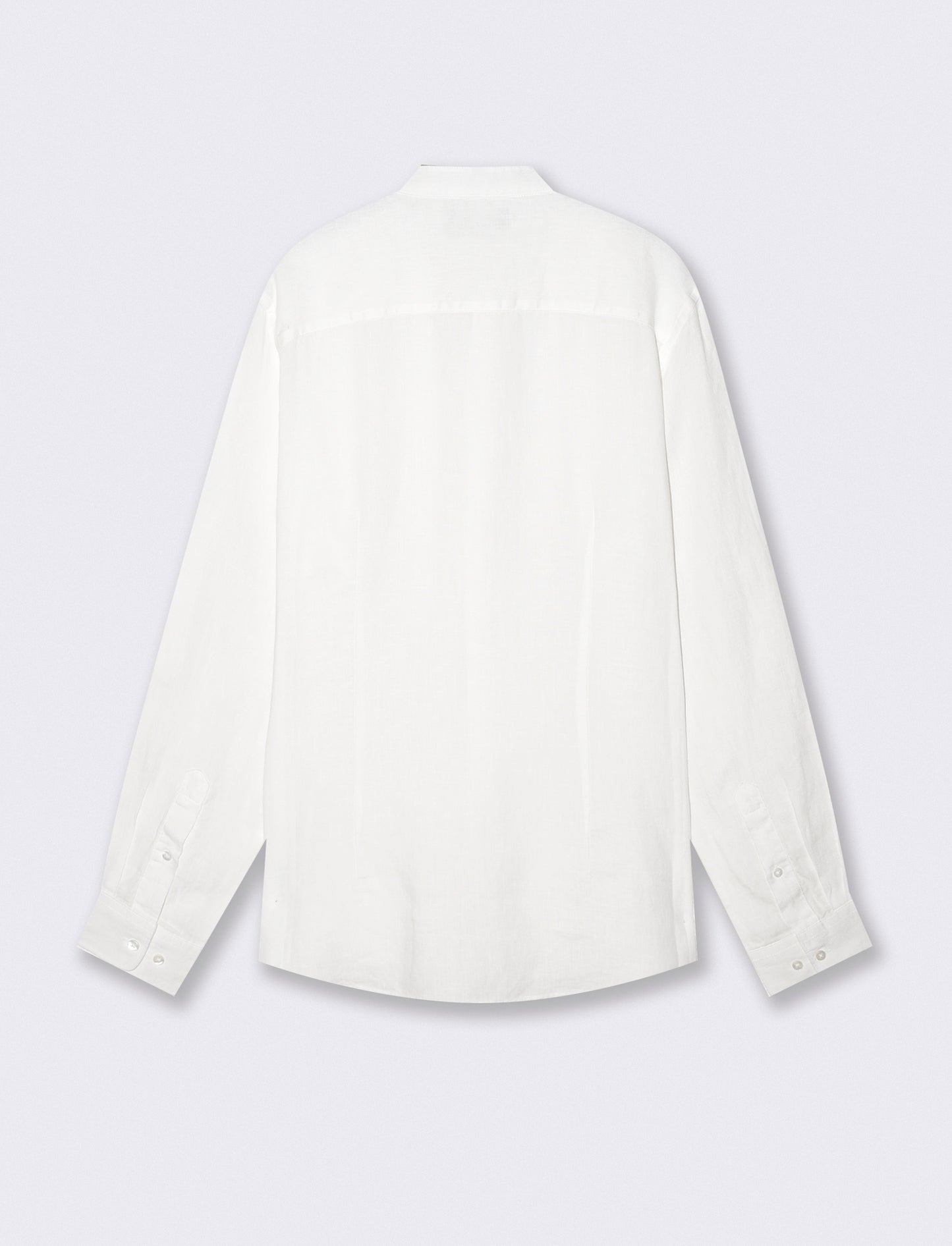 Camicia coreana in puro lino leggero - Bianco
