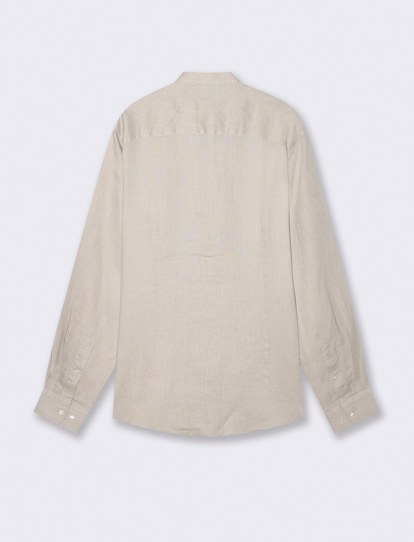 Camicia coreana in puro lino leggero - Sabbia