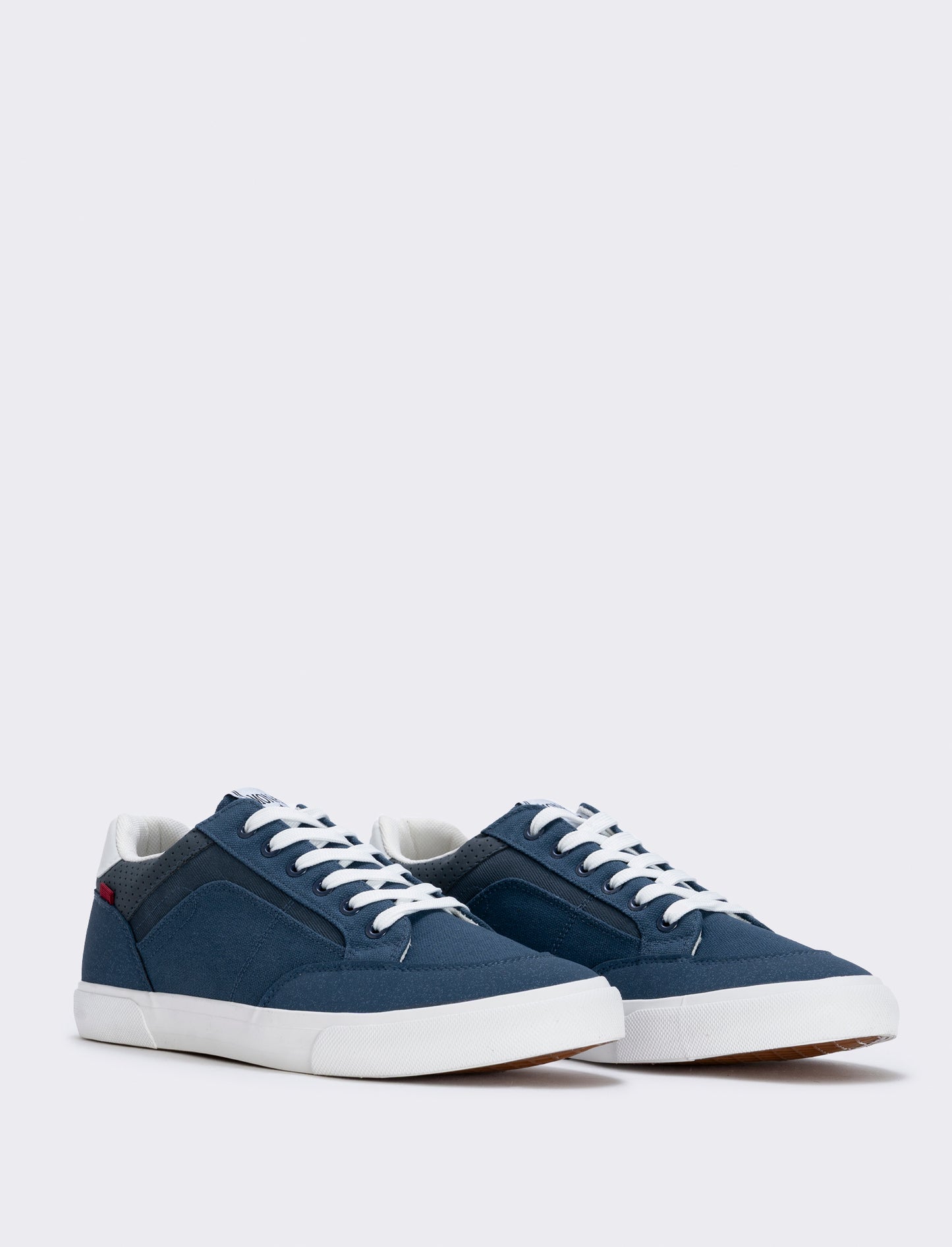 Sneakers in tela uomo con dettagli a contrasto - Blu