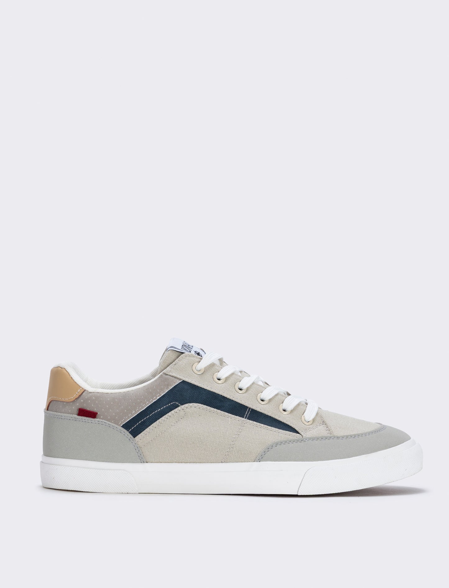 Sneakers in tela uomo con dettagli a contrasto - Grigio