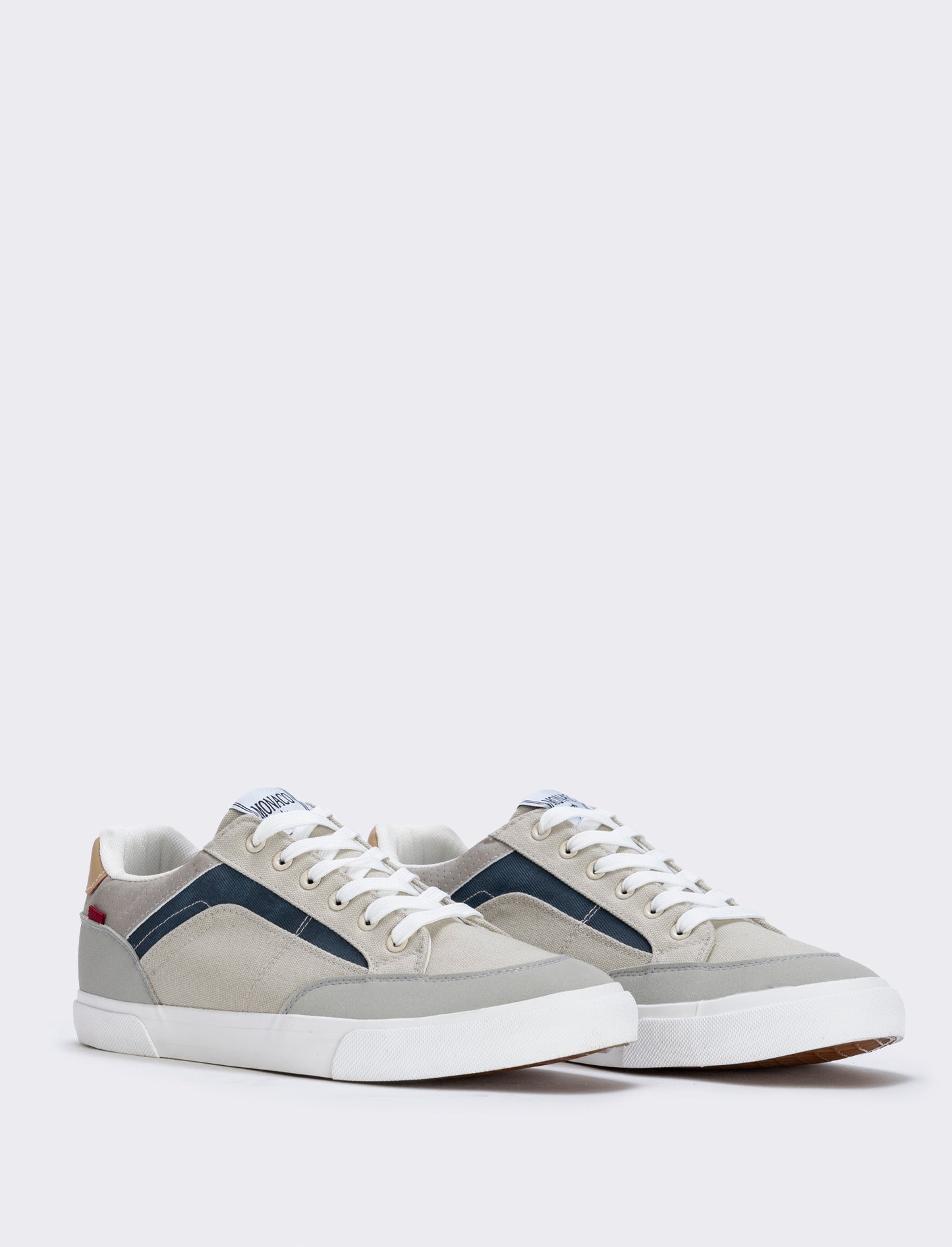 Sneakers in tela uomo con dettagli a contrasto - Grigio