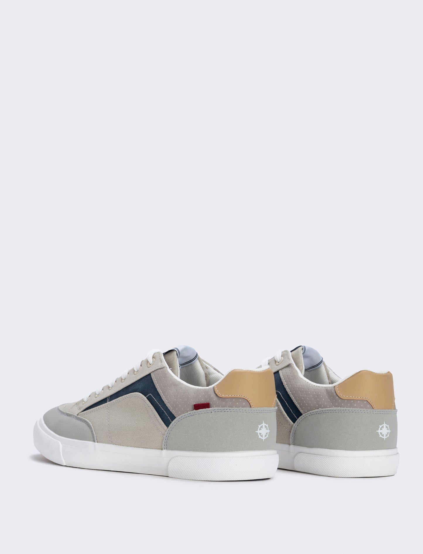 Sneakers in tela uomo con dettagli a contrasto - Grigio