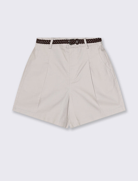 Bermuda con Cintura ed Elastico - Sabbia